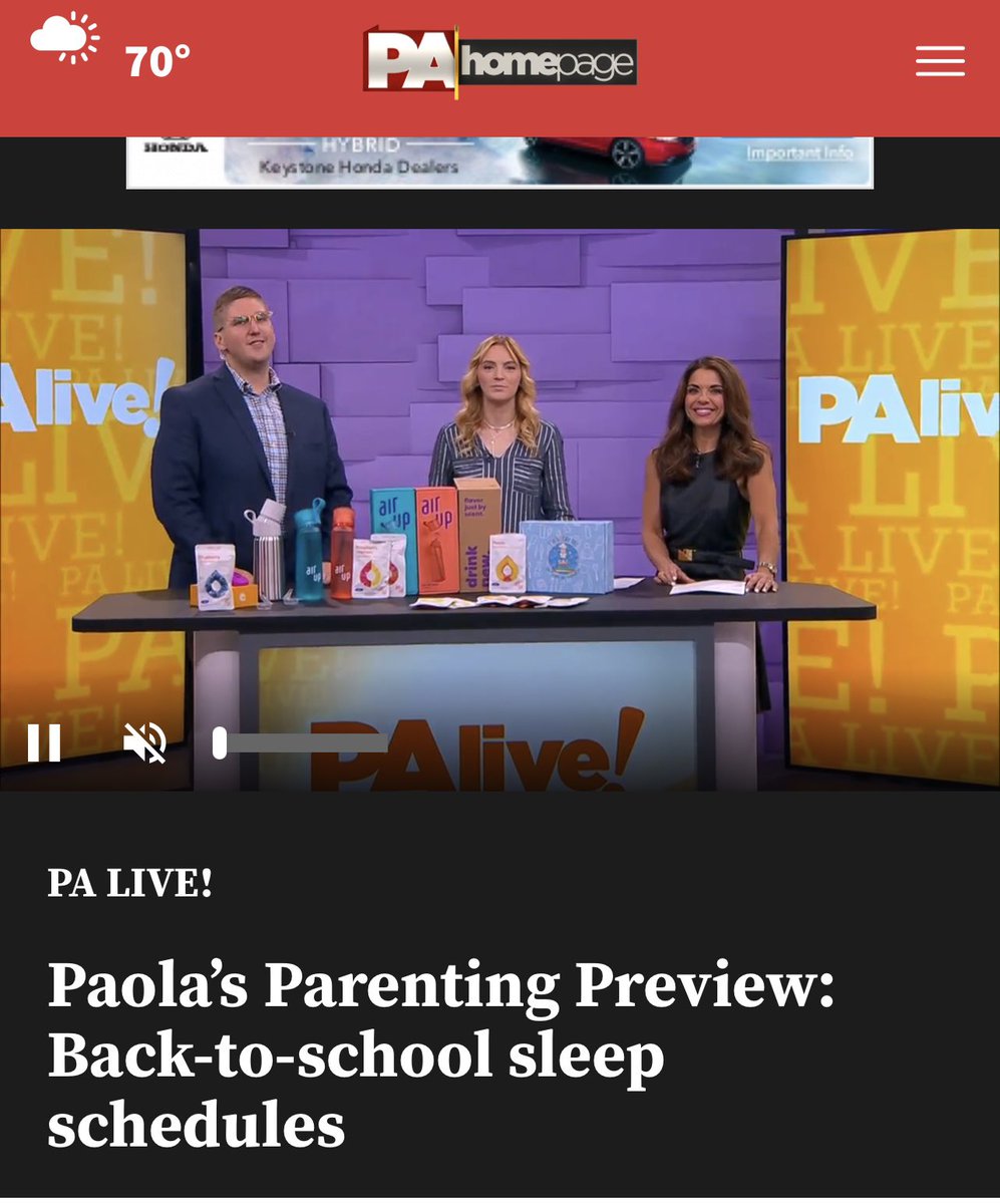 Featuring a few back to school products on PA Live! Thank you <a href="/air_up/">xhdhdj</a> @imthecheftoo <a href="/HedgehogHealth/">Hedgehog Health</a>