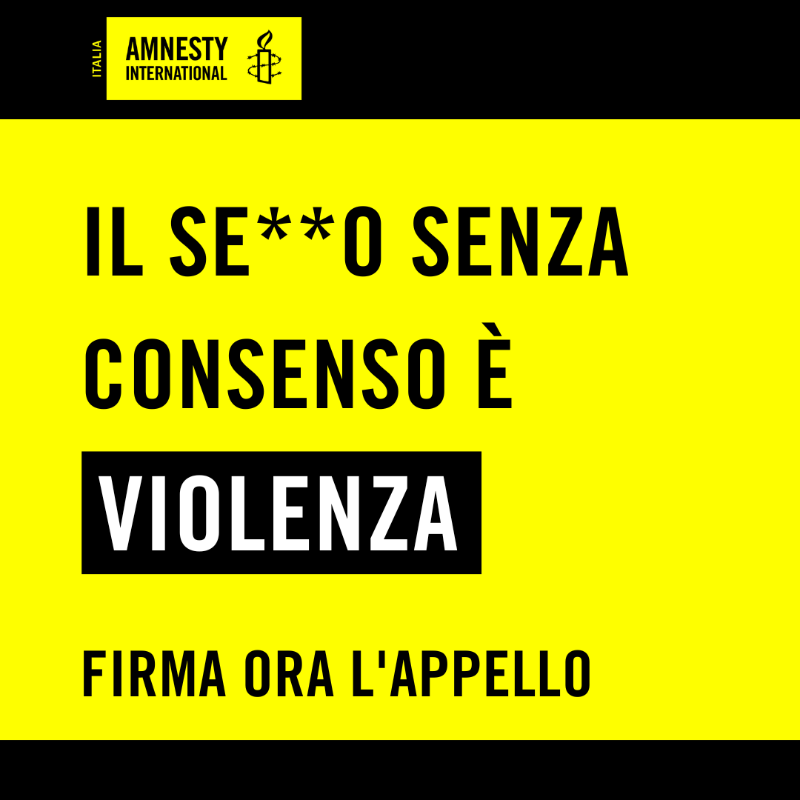 amnestyitalia's tweet photo. 🔴Fermiamo la violenza sessuale sulle donne.
 
Chiediamo la revisione del codice penale affinché qualsiasi atto sessuale non consensuale sia punibile.
 
Tu puoi essere al fianco delle donne.
Fai la differenza, firma ora.