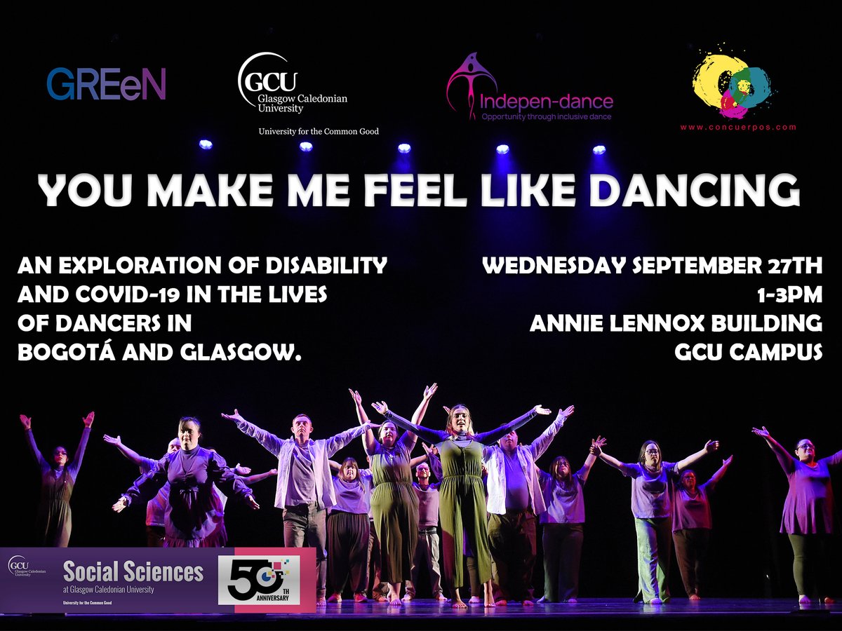 GCU Engagement (@gcuengagement) on Twitter photo 📣Join us on Sept 27th for an afternoon of dance and discussion with <a href="/ProfNLombard/">Professor Nancy Lombard</a>.
Dancers from <a href="/IndepenDance_1/">Indepen-dance</a> will lead a dance workshop for attendees and showcase their collaborative piece created fully online alongside Con Cuerpos in Bogotá.
👇
eventbrite.co.uk/e/you-make-me-… 📣Join us on Sept 27th for an afternoon of dance and discussion with <a href="/ProfNLombard/">Professor Nancy Lombard</a>.
Dancers from <a href="/IndepenDance_1/">Indepen-dance</a> will lead a dance workshop for attendees and showcase their collaborative piece created fully online alongside Con Cuerpos in Bogotá.
👇
eventbrite.co.uk/e/you-make-me-…