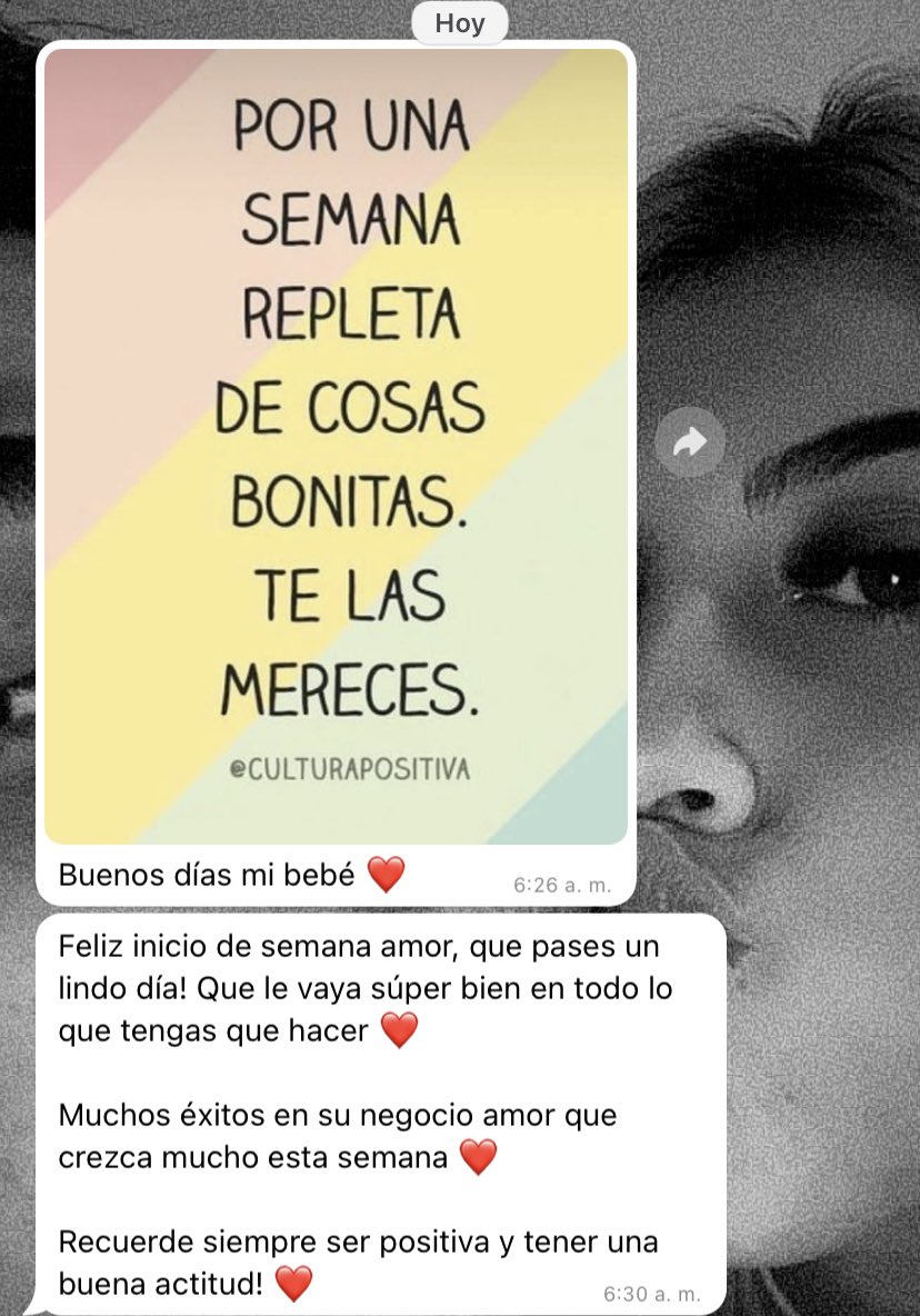 Despertar y ver que mi novio me dice todos los días cosas bonitas no tiene precio, no merezco menos, yo ya gané 😍