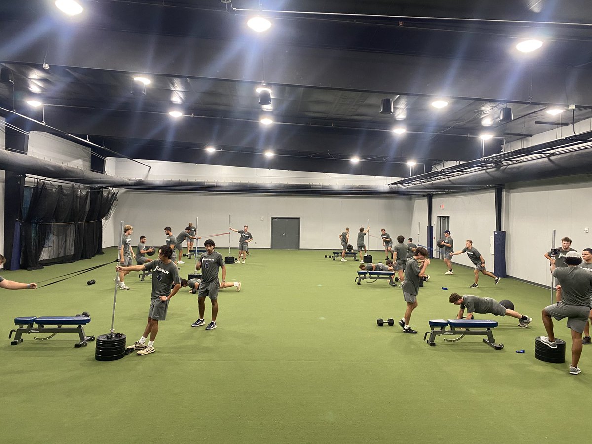 JURoyals_BB's tweet photo. First day of workouts in the books for our guys today.

Thanks to @_Cjones7 for getting us better!

#RoyalPride | #JUBaseball https://t.co/GUEfWX5VTU