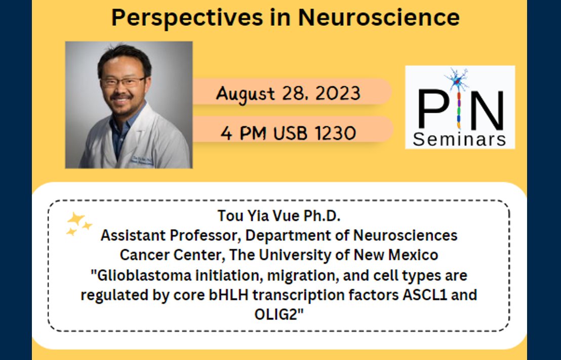 We hope you will join us this afternoon for our first Perspectives in Neuroscience Seminar of this school year!