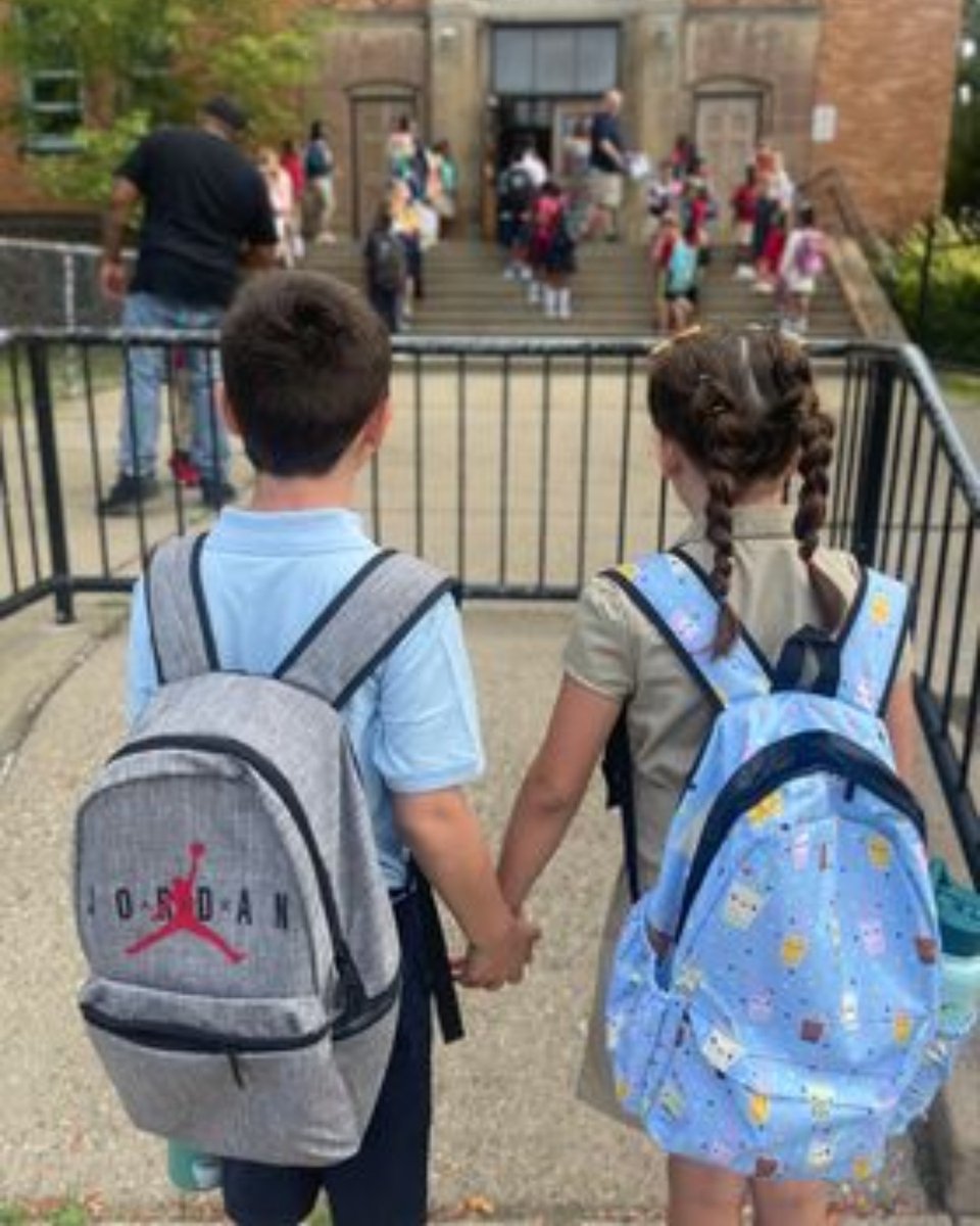 PPSnews's tweet photo. Mason & Sydney are happy to be back at Pittsburgh Fulton for another great year!
#PPSFirstDay https://t.co/EDfY5QQY75