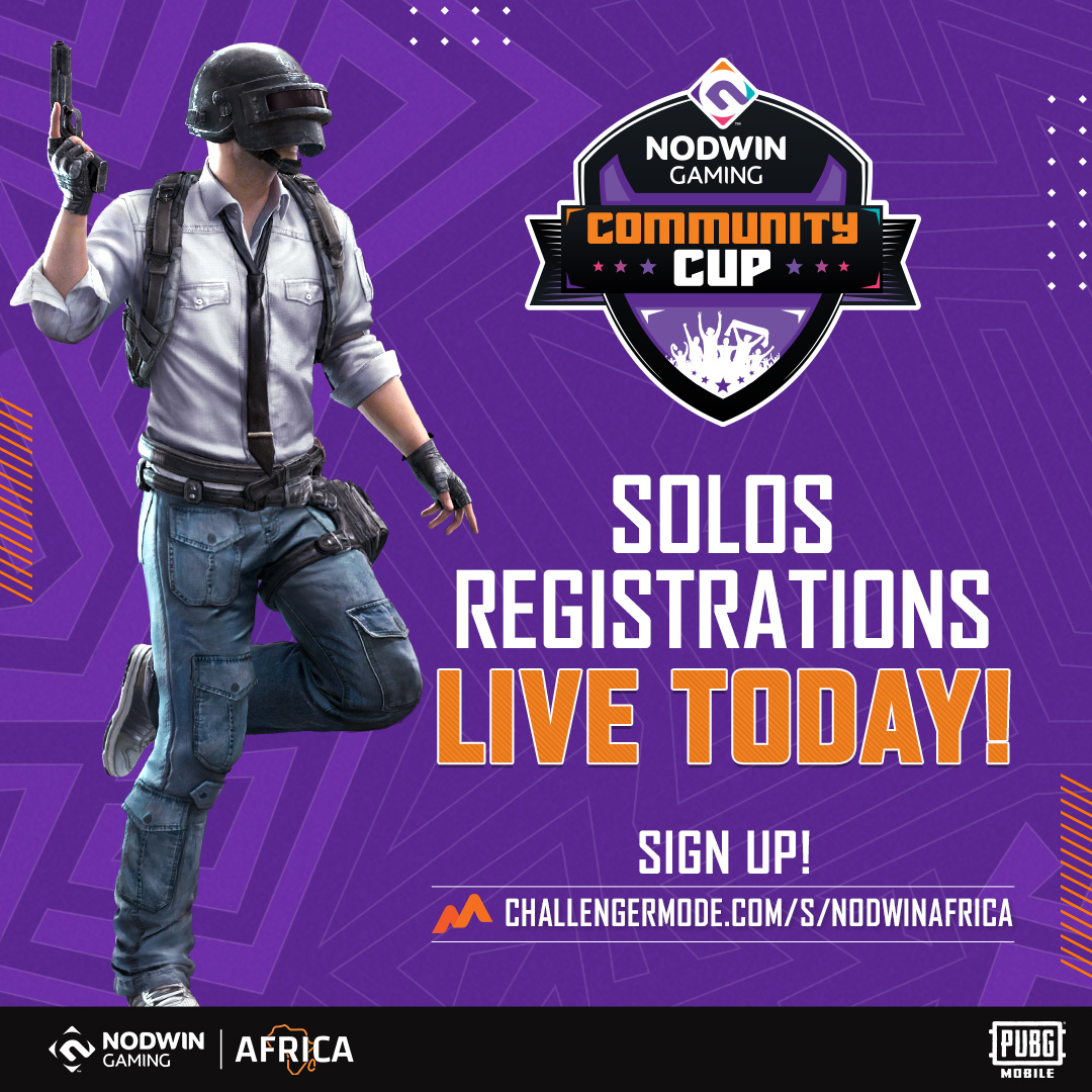 PUBG mobile solo cup Registrations are open now, Register yourself today using the link below!

👉 challengermode.com/s/nodwinafrica

#nodwinafrica #communitycup #Pubg #Pubgmobile #pubgm #gamingtournament #esports #gamingcommunity #gamingevent #pubgmafrica