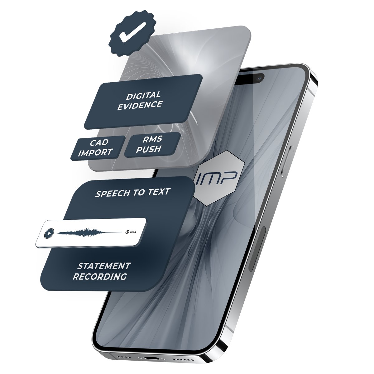 Enhance investigations with IMP eNotes Solution! Audio recording, speech-to-text, CAD integration—boosting officer efficiency. Instantly push eNotes to RMS from anywhere for swift intelligence sharing. Investigate smarter with IMP! #EfficiencyBoost #SmartPolicing #IMPENotes