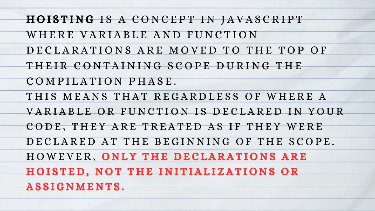 JayeshHande_21's tweet image. to-understand slides! From variable declarations to function hoisting, we've got you covered. 🚀 #JavaScriptHoisting #CodeExplained"