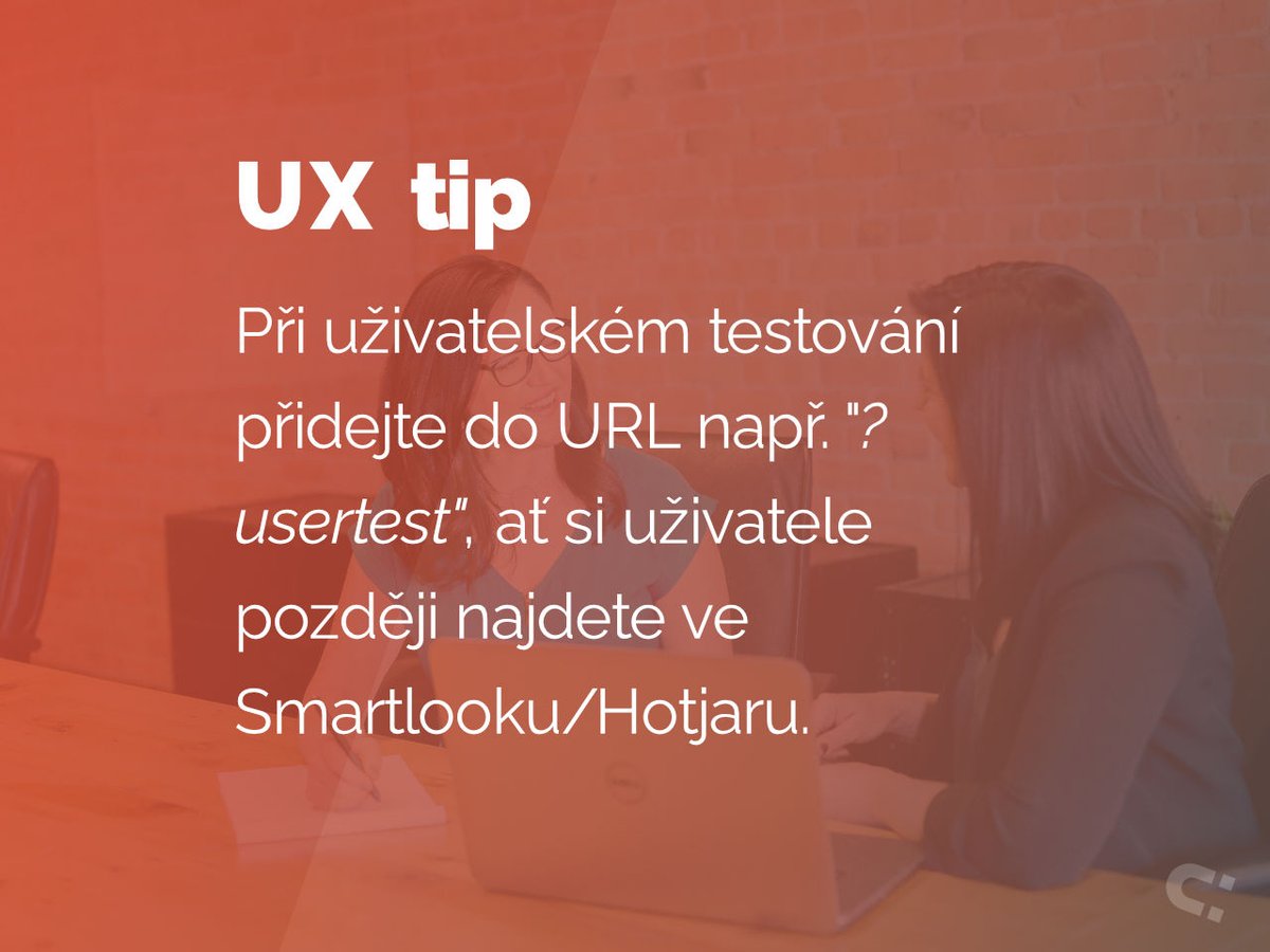 net_magnet's tweet photo. #ux tip pro face2face uživatelské testování:
Místo videonahrávky nasaďte Smartlook/Hotjar a "otagujte" si uživatele tím, že mu na první stránce přidáte nějaký parametr do URL. Ověřte si, že se parametr nepropisuje dál, aby nevznikala duplicítní URL.
 
#usertesting #userresearch https://t.co/fQn8C1F4C7