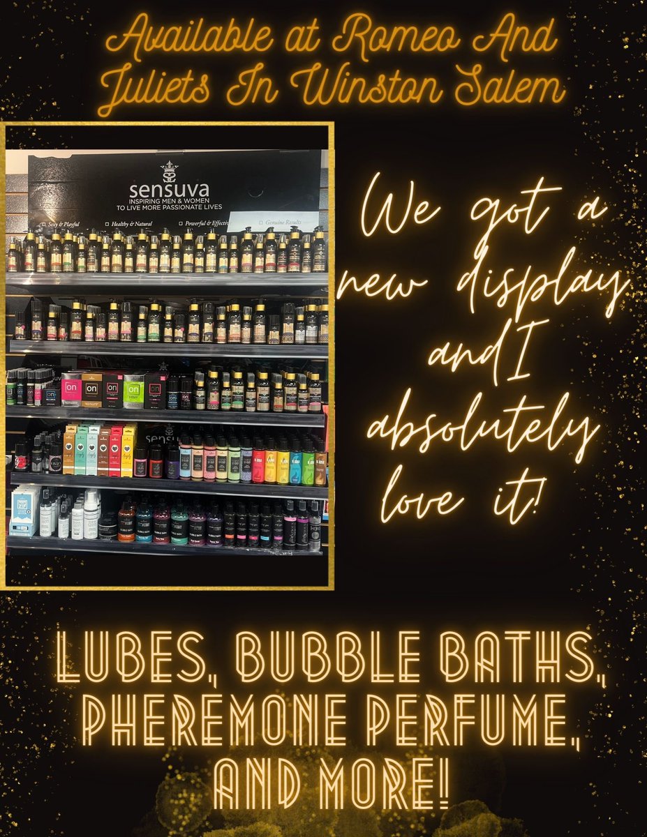 romeojulietsws's tweet image. absolutely love this display and these products from @SensuvaOfficial #sensuva #adultstore #winstonsalem #nc #northcarolina #charlotte #shoplocal