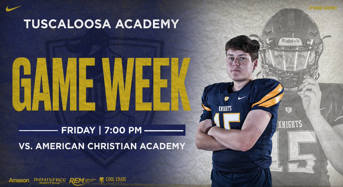 TA_Athletics's tweet photo. 𝙂𝘼𝙈𝙀 𝙒𝙀𝙀𝙆!🏈
#RTGK #Tuscaloosa #GoKnights 
@taknightsfan @HBURLESON_ @CoachJosh_W @PureGameSports https://t.co/SMCnDH5b4v