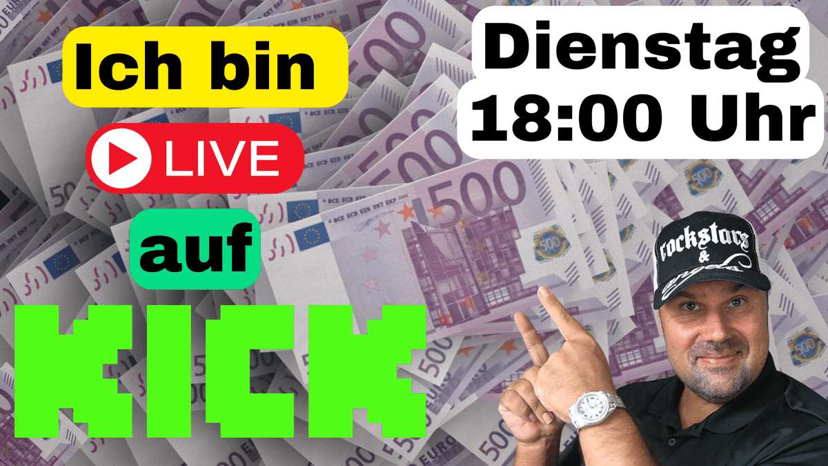MichaelKotzur's tweet photo. Ich bin morgen um 18:00 Uhr wieder live auf https://t.co/yp8vHKNctE 
Wir schauen uns wieder 3 Videos an zum Thema Geld verdienen an!
@kick #Kindergrundsicherung #AITECH #CumEx #TikTok #geldverdienen #Redbull #Bürgergeld #UEFA