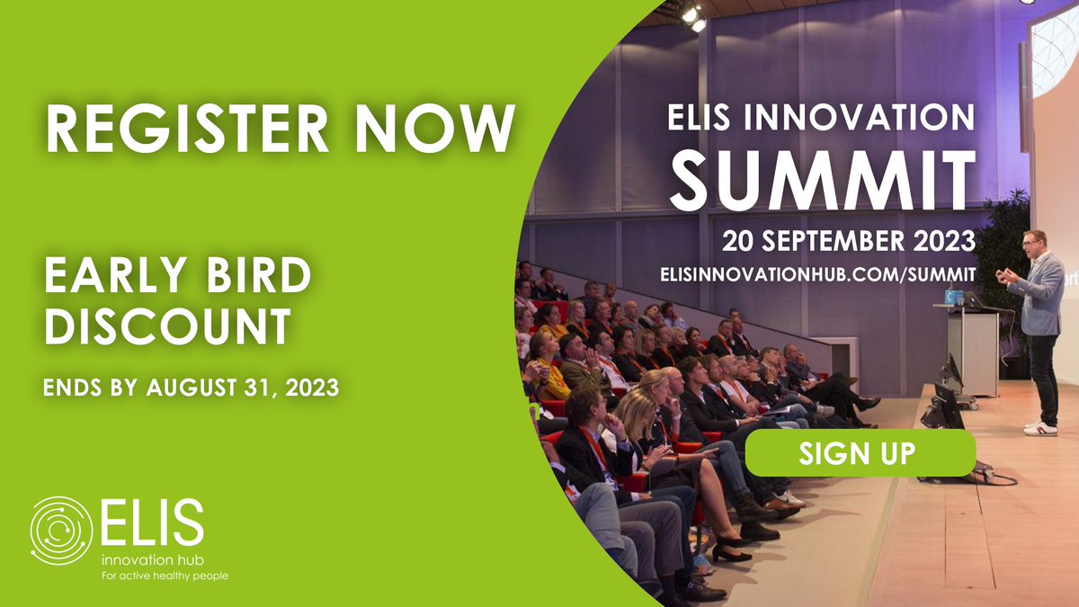 📢 Grab your Early Bird Ticket for the 𝐄𝐋𝐈𝐒 𝐈𝐧𝐧𝐨𝐯𝐚𝐭𝐢𝐨𝐧 𝐒𝐮𝐦𝐦𝐢𝐭 on September 20, 2023! Only 4 days left to save on your ticket! Get €50,- discount before the end of August 👉 elisinnovationhub.com/summit/