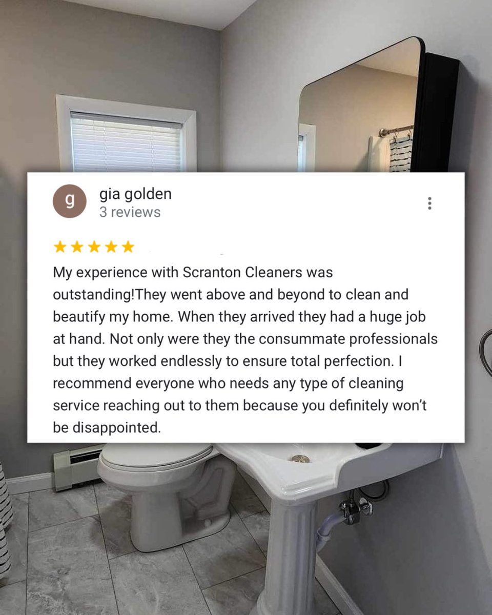 ScrantonCleaner's tweet image. 🤩Another happy client on the books!🤩

📩 DM us now to schedule your FREE personalized consultation and quote! ✉️

📞 Or call us today at 570-364-4445 or visit our website scrantoncleaners.com to request a free quote and schedule your cleaning session! 📞

#ScrantonCleaners