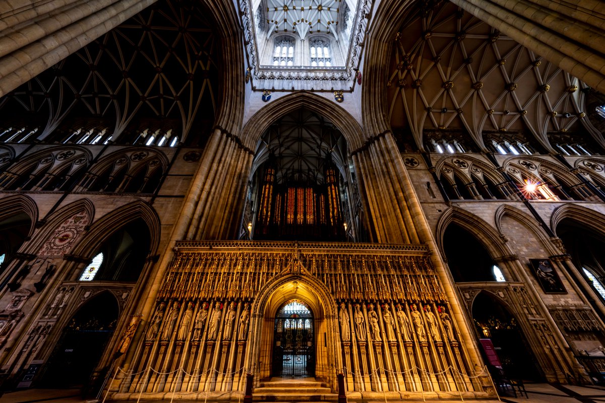 Our Kings Screen host fifteen almost life size statues of the Kings of England during the Minster’s Gothic and Norman phases, from William the Conqueror in 1066 to Henry VI, King from 1422. 
Discover the history of this medieval structure today: yorkminster.org/visit/plan-you…