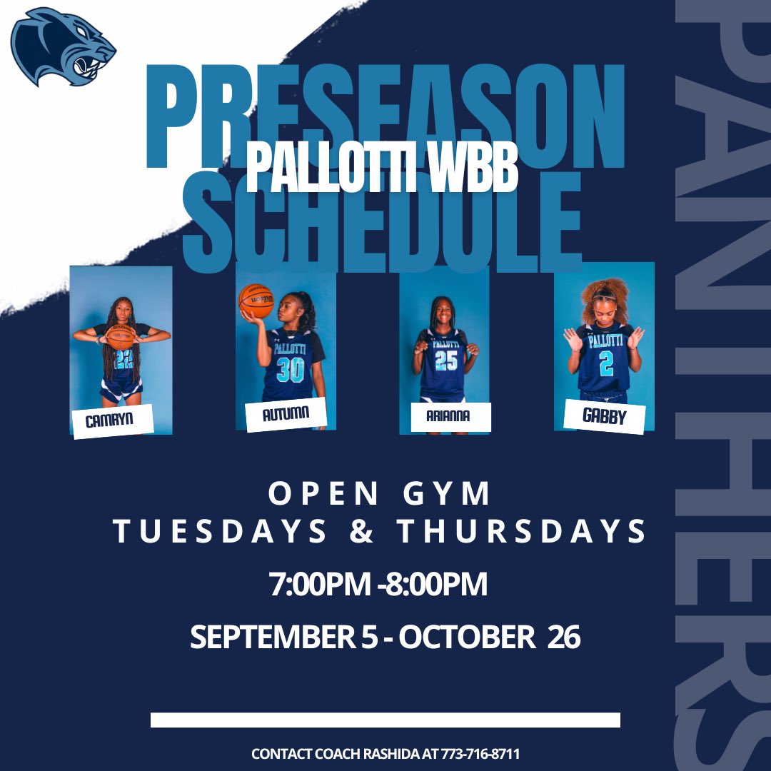 PallottiWBB's tweet image. 𝐏𝐑𝐄𝐒𝐄𝐀𝐒𝐎𝐍 𝐒𝐂𝐇𝐄𝐃𝐔𝐋𝐄 | We’re back!! Our preseason is kicking off next week starting with open gym, Tuesdays &amp;amp; Thursdays. We’ll also be playing in the Fall League at Pikesville High School. College coaches come check out this talented group. The work starts now!!