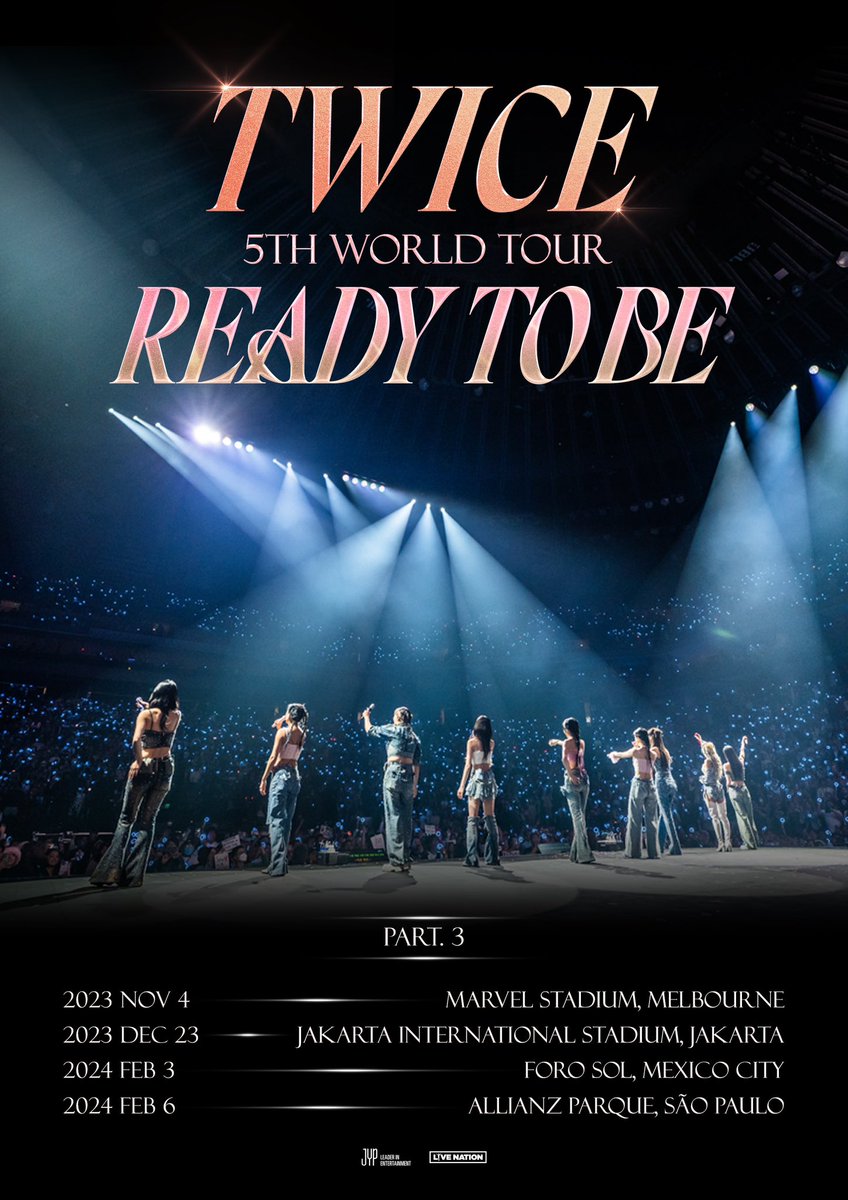 PopCrave's tweet photo. TWICE announce four new dates for their 'READY TO BE World Tour.' https://t.co/e7DYkXeoK7