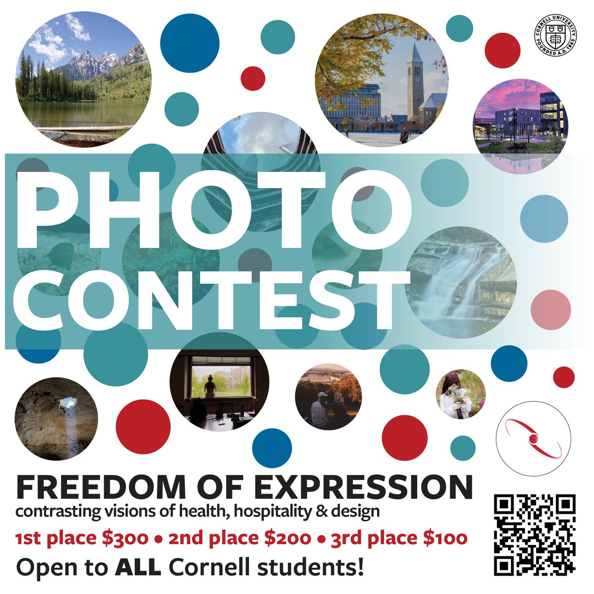 Calling all Cornell students to submit your photos! The 2023 CIHF Student Photography Contest: "Freedom of Expression: Contrasting Visions of Health, Hospitality, and Design" is now open! Submit up to 3 high-res images by Oct 11. Win up to $300! Details: ihf.cornell.edu/competitions/