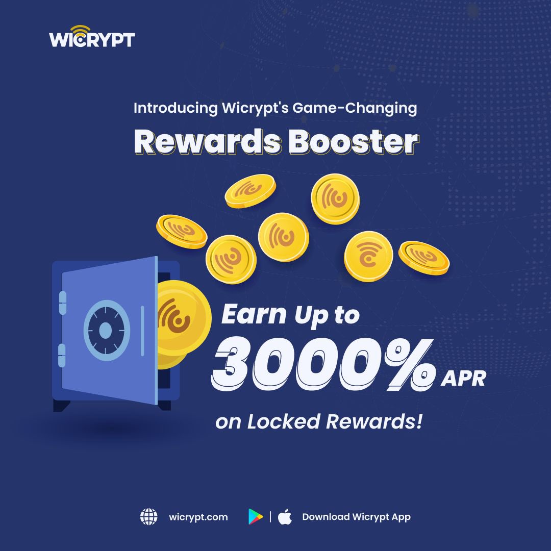 Delayed gratification is the key to financial independence. Earn Up To 3000% APR when you lock your weekly rewards. Click medium.com/wicrypt/earn-u… to find out how! Activate your reward booster today to start earning more on your rewards.

#wicrypt #wicrypttechnology