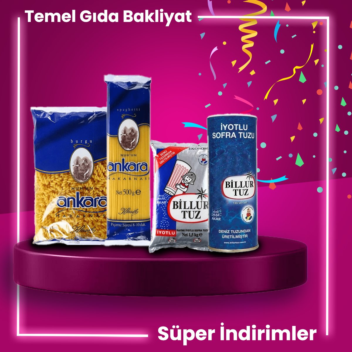 🥳Haftanın kampanyalarını kaçırma!
🫕Nuhun Makarna ve Billur tuz ürünleri indirimde
📲Hemen sipariş vermek için farksepeti.com a tıklayabilirsiniz
🌐Mobil uygulamalarımızı indirmek için linke tıklatabilirsiniz.
farksepeti.com/tum-hesaplar
#makarna #nuhunankara #tuz