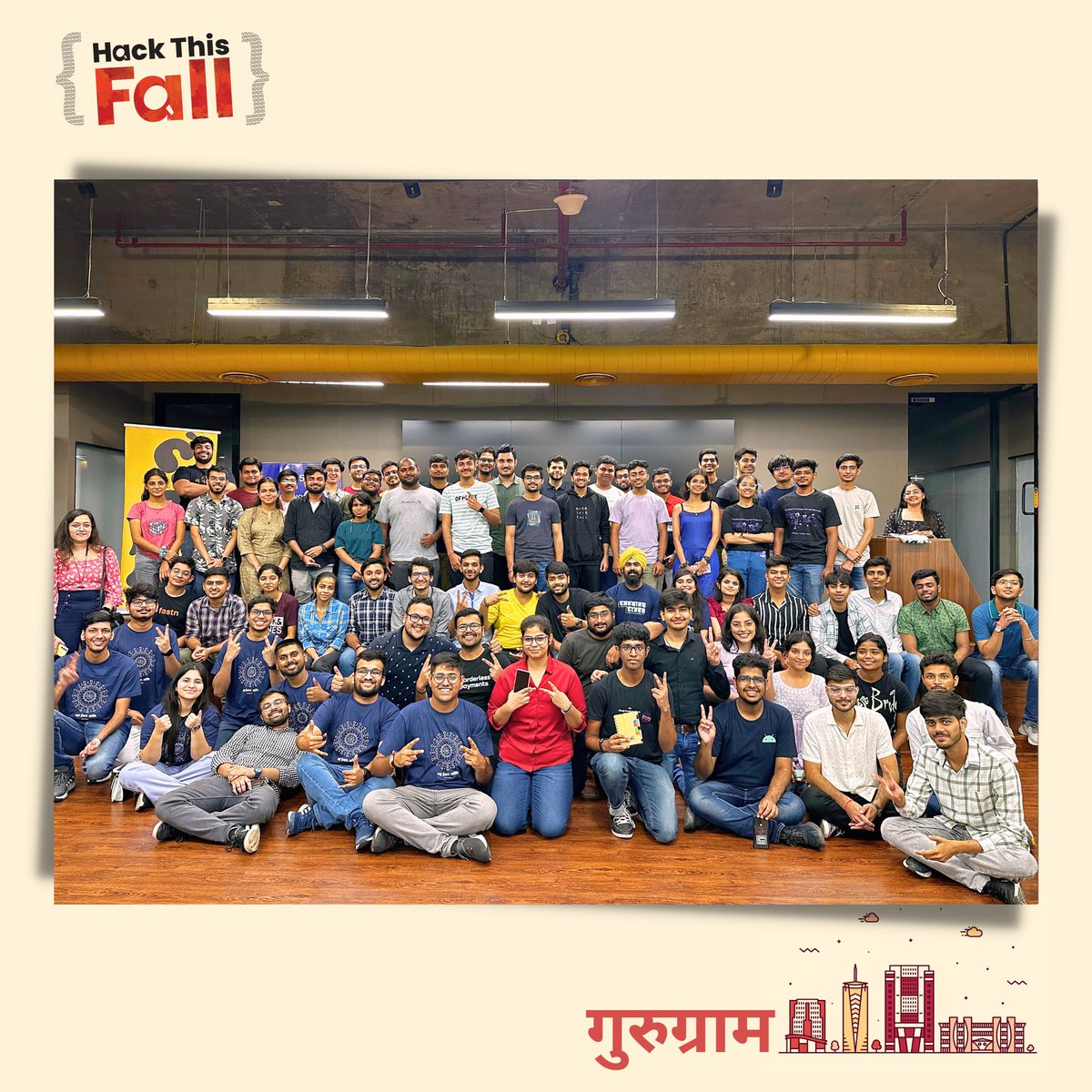 hackthisfall's tweet image. Shoutout to this amazing group of people for joining us at the #HTFGurugram city meetup! 🚀

Comment below with an emoji if you spot yourself! ✨

#HackThisFall #HTFMeetups
