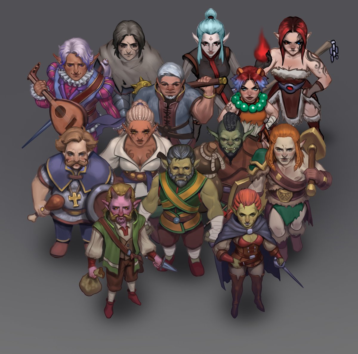 My best work.
I've made tokens of all my friends characters for Roll20 where we r use to play DnD! We created them in BG3 customisation tools before. I'm GM, so I have no my own character .-.
#fantasy #fantasyart #commissions #characterdesign #OC #DnD #BaldursGate3 #BG3 #Roll20