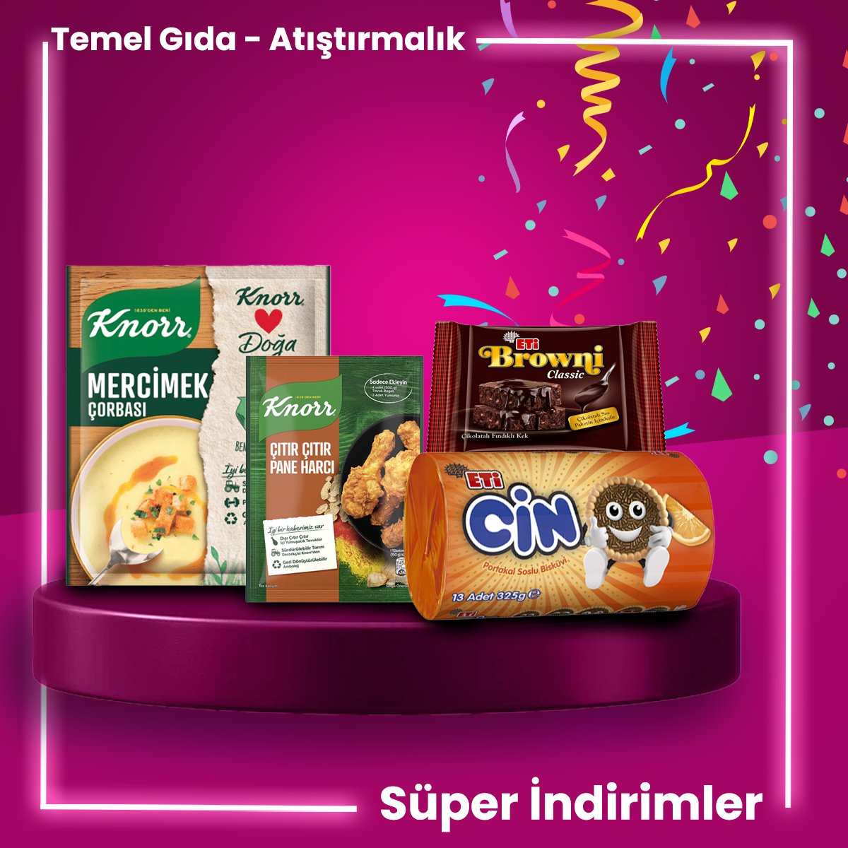 🥳Haftanın kampanyalarını kaçırma!
🍪Knorr ve Eti ürünleri indirimde
📲Hemen sipariş vermek için farksepeti.com a tıklayabilirsiniz
📲Mobil uygulamalarımızı indirmek için linke tıklatabilirsiniz.
🌐farksepeti.com/tum-hesaplar
#Knorr #hazırçorba #eti #atıştırmalık #indirim