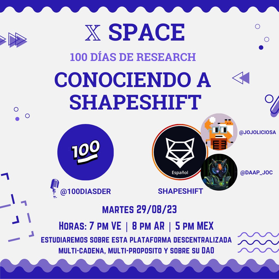 100DiasDeR's tweet photo. Como primera actividad tendremos un X Space donde @jojoliciosa y @Daap_joc nos contarán sobre qué es esta plataforma, cuáles son sus beneficios, sus alianzas, sus logros actuales, como funciona su DAO y muchas cositas más.

⏰Activa el recordatorio aquí👇

https://t.co/aaenxGUbop https://t.co/ilorN0jjJr