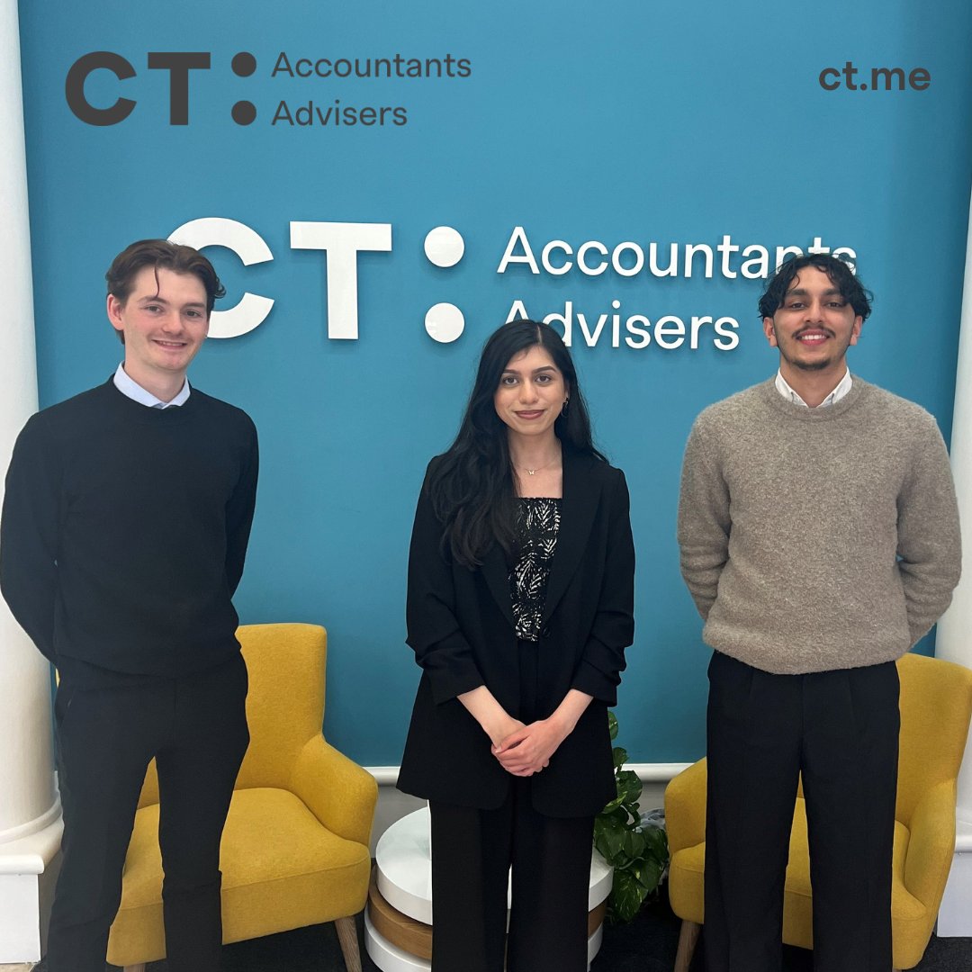 ct_advisers's tweet photo. Huge thanks to our #interns Lewis Dinse, Aiza Sattar and Sameer Choudhry for joining us on an 8-week placement that included time with our #audit, #tax, #corporatefinance, and #accounts teams and culminated in a project presentation to the business.

You guys smashed it! 👏 https://t.co/KR9rSVth8s