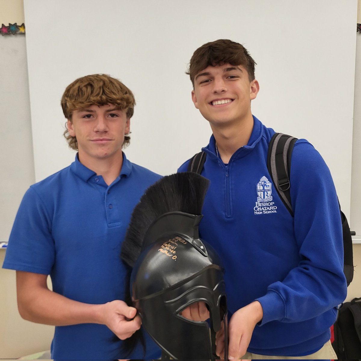 Trojan helmet ✍️ Gabriel McNamee and Matthew Olivares.