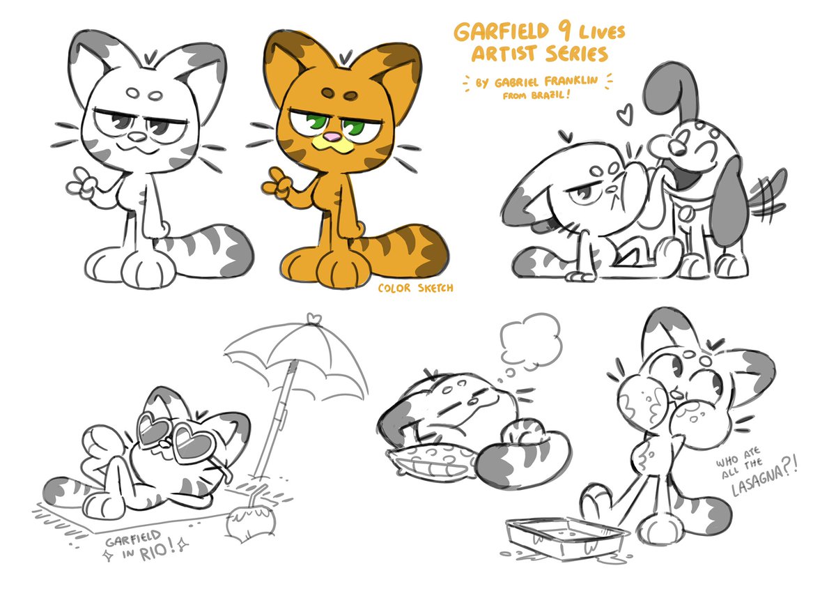 franklinboards's tweet image. Fui convidado pela @NickelodeonBR para fazer a minha própria versão do Garfield para o 🧡GARFIELD ARTIST SERIES🧡