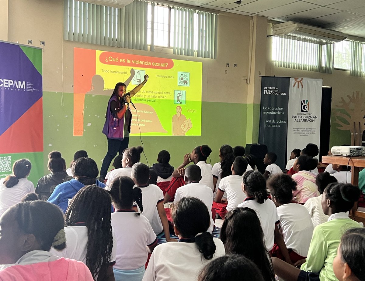 Guayaquil 🇪🇨

¿Para qué la Educación Sexual Integral? Para que la historia de Paola Guzmán Albarracín no se repita. 

Hoy estamos junto a <a href="/CepamGuayaquil/">CEPAM-Guayaquil</a> y <a href="/ObsPaolaGuzman/">Observatorio Paola Guzmán Albarracín</a> hablando con niños y niñas sobre ESI y la importancia de la sentencia de Paola.