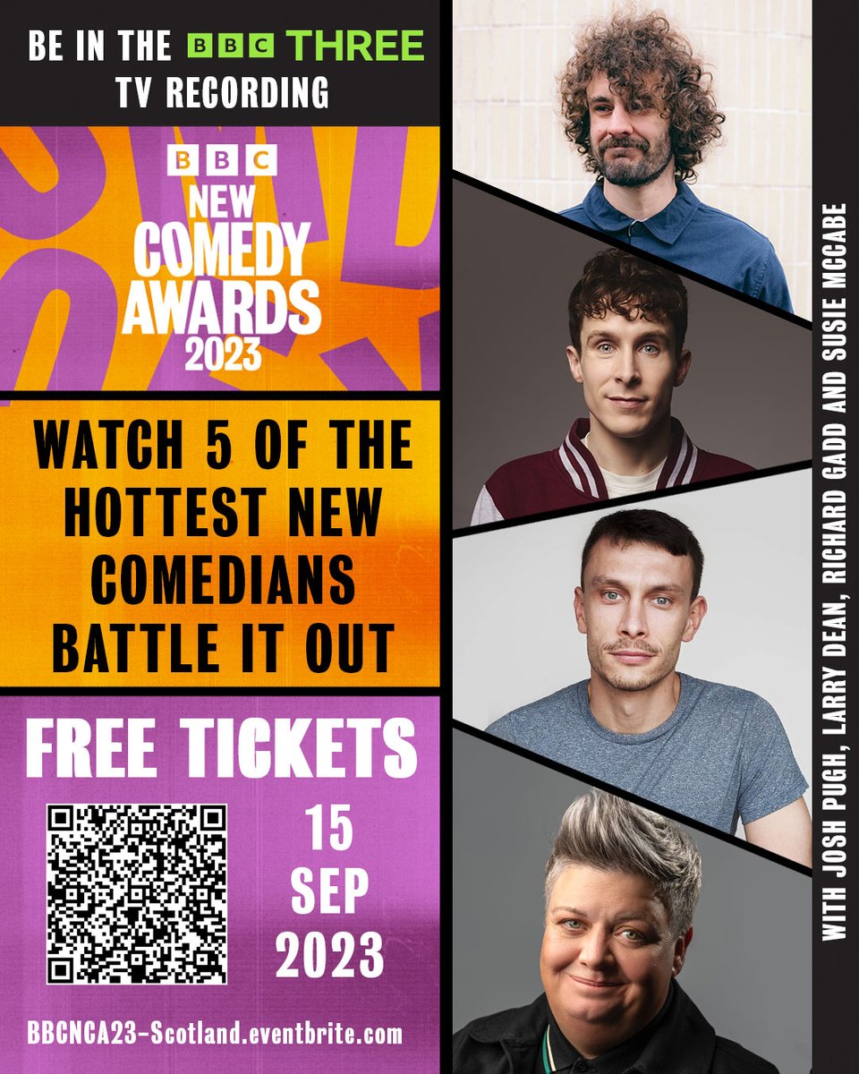 We are hosting the BBC Comedy Awards 2023 and tickets are available now! 🎫 Join us for a night of free comedy as five cutting edge comics battle it out for a place in the Grand Final. Fri 15 Sep 6pm ⏰ Free audience tickets are limited, book now! tinyurl.com/2umtywaf