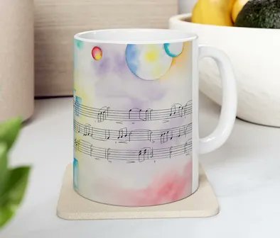 #Music Watercolor Mugs now available on #etsy 
buff.ly/3KZB0WS 
#musicgifts #mugs #gifts