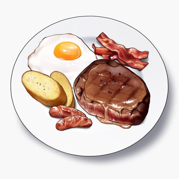 「fried egg meat」 illustration images(Latest)