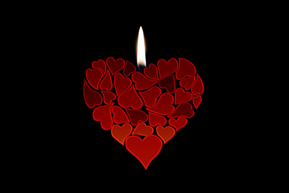 Heart Graphic With Candle Flame by geralt tinyurl.com/mr7jx53z