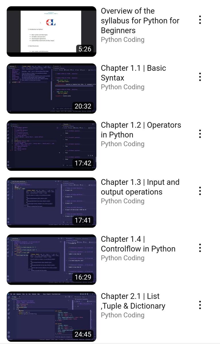 Free 10 week Python Course 
youtube.com/playlist?list=…