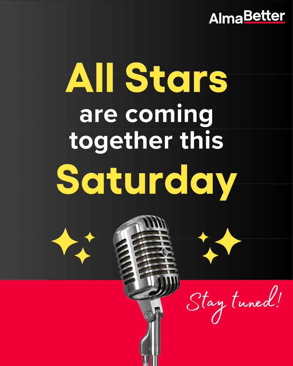 Did you hear? 🤔 

So what do you think it is? Tell us in comments ⬇️

#SomethingBig #News #AlmaBetter #Whatishappening #somethingisbrewing