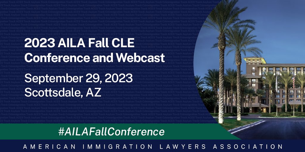 AILANational's tweet photo. The #AILAFallConference is about more than just learning — it’s about building connections with others in the #immigration law space too! Learn from expert panelists and fellow attendees alike!
Register by August 30 to secure early-bird rates! https://t.co/zhq7bbfYam https://t.co/tkVwH1MygQ