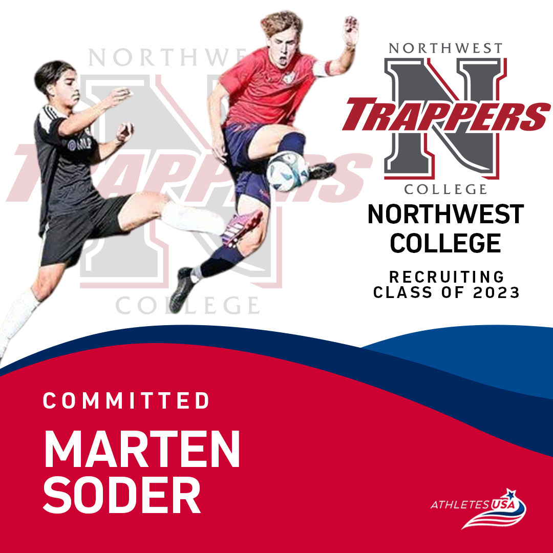 Congrats to Marten Soder on his commitment to Northwest College, Wyoming in the NJCAA ⚽🎓🇺🇸✍ He will join the program in the Fall 2023 💪

Check out his recruiting profile: athletesusa.org/us... instagram.com/p/CwfkwErNlrs/