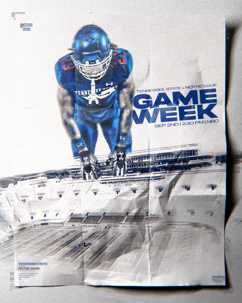 Tennessee State Football (@tsutigersfb) on Twitter photo πππ’π ππππ
π <a href="/NDFootball/">Notre Dame Football</a>
ποΈ Notre Dame Stadium
ποΈ Sept. 2, 2023
π 2:30 PM CT / 3:30 PM ET
πΊ <a href="/nbc/">NBC Entertainment</a>
π» <a href="/peacock/">Peacock</a>
π» <a href="/NashSportsRadio/">WNSR - Nashville Sports Radio</a>
π‘ <a href="/SIRIUSXM/">SiriusXM</a> 85
π ποΈ βοΈ Links in bio
#RoarCity | #GUTS πππ’π ππππ
π <a href="/NDFootball/">Notre Dame Football</a>
ποΈ Notre Dame Stadium
ποΈ Sept. 2, 2023
π 2:30 PM CT / 3:30 PM ET
πΊ <a href="/nbc/">NBC Entertainment</a>
π» <a href="/peacock/">Peacock</a>
π» <a href="/NashSportsRadio/">WNSR - Nashville Sports Radio</a>
π‘ <a href="/SIRIUSXM/">SiriusXM</a> 85
π ποΈ βοΈ Links in bio
#RoarCity | #GUTS