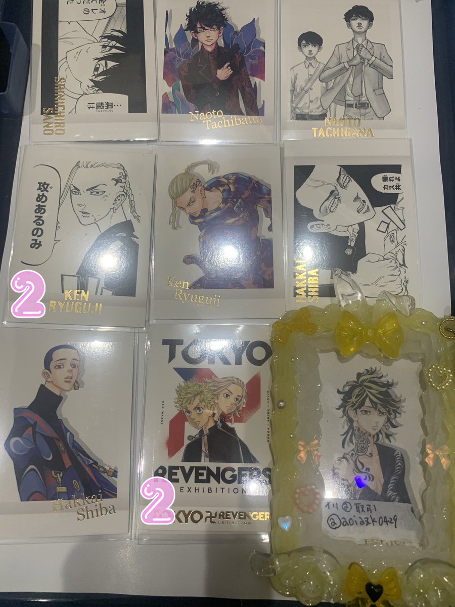 aoiazk0429's tweet photo. 𓊆 交換 𓊇 東京リベンジャーズ 原画展 ぱしゃこれ

譲  𖤐 乾&amp;九井 河田兄弟 ソウヤ ナホヤ 万次郎（マイキー） 真一郎 花垣 直人 龍宮寺 八戒

求  𖤐 同種羽宮一虎（モノクロ/カラー 問いません◎）

ﾘﾄﾘﾝ必読✉️
郵送にてお取引希望です。
時間が経ってしまい難しいかと思いますが⇒ https://t.co/FixU8urYWW
