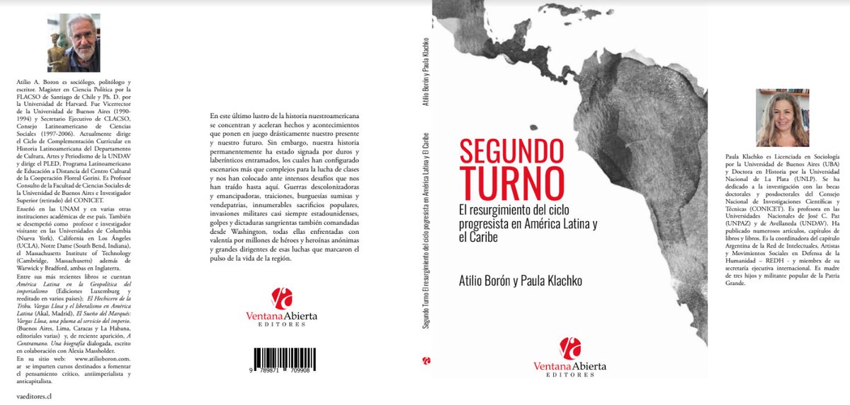 Desde el 2-9 Septiembre en #FILRecoleta el último libro de <a href="/atilioboron/">Atilio Boron</a> y <a href="/paula_klachko/">Paula Klachko</a> <a href="/Muni_Recoleta/">Municipalidad de Recoleta</a> <a href="/CulturaRecoleta/">Cultura Recoleta</a>  <a href="/Culturas_RM/">Cultura Metropolitana</a> <a href="/culturas_cl/">Ministerio de las Culturas</a>
