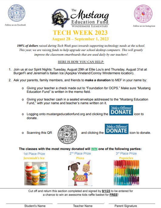 It's TECH WEEK! Help support the Mustang Education Fund!
