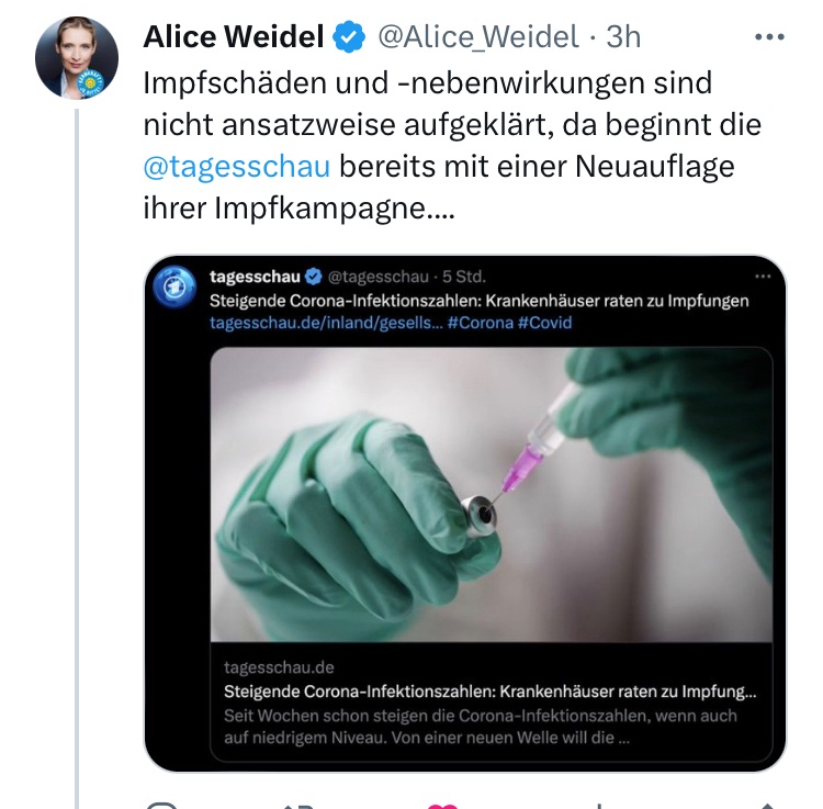 ChantalStadelm1's tweet photo. Die nächsten #Impfpropaganda #Werbung für neue #Impfstoffe in der #Dauerschleife 

Für weitere #Impfschäden und #Impftode

Am besten den #TV 🔌 ziehen dann ist man diesen  #Virus 🦠 los! Raus aus der #WHO https://t.co/2DBx8PCzIF