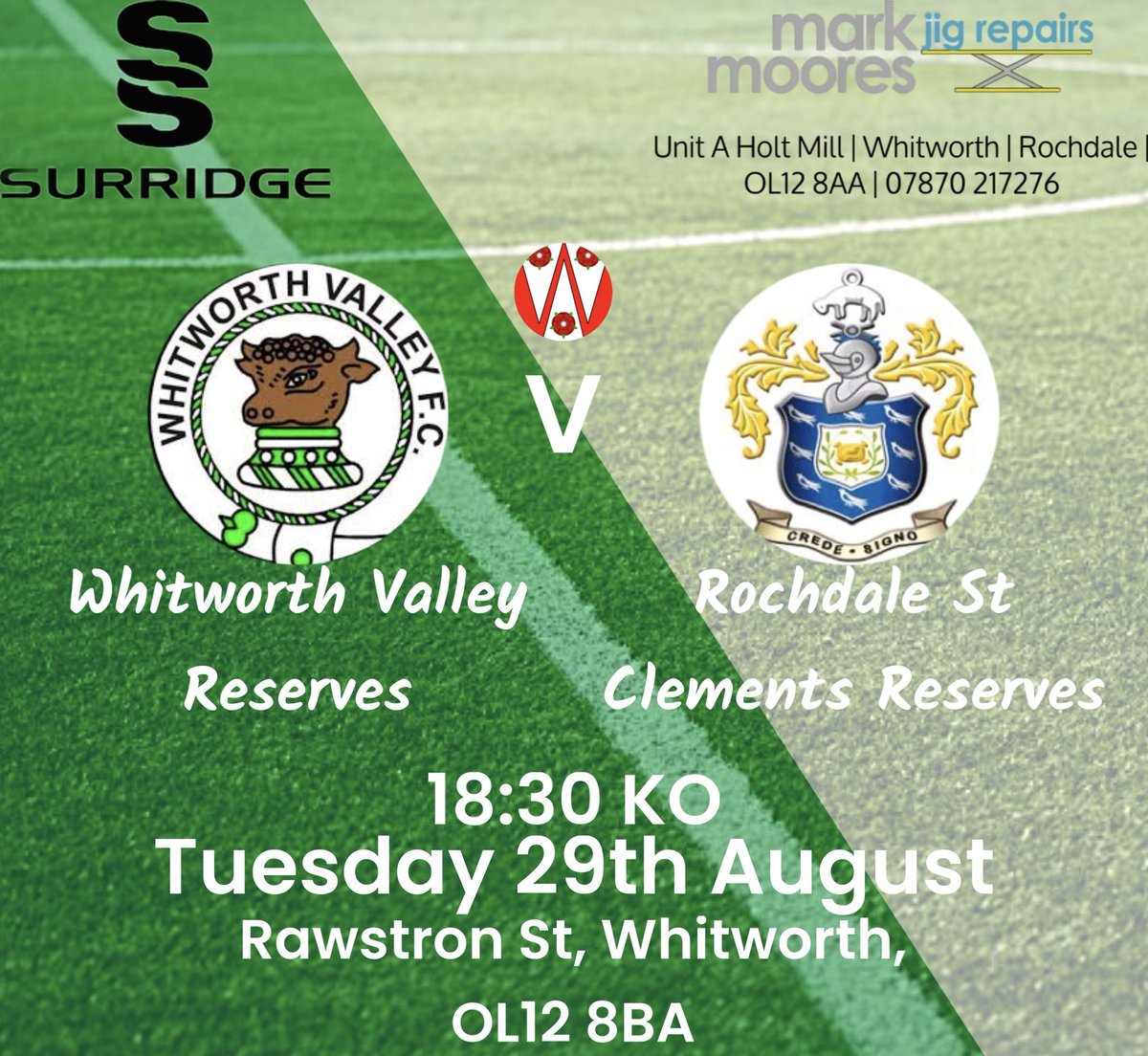 WhitworthValley's tweet photo. The reserves go again Tuesday night  at home in another local derby playing @RdaleStClements reserves. The lads are looking to put in another strong performance and come away with the 3 points. 

Good luck lads UTV 💚 https://t.co/EoVrr1vCIR