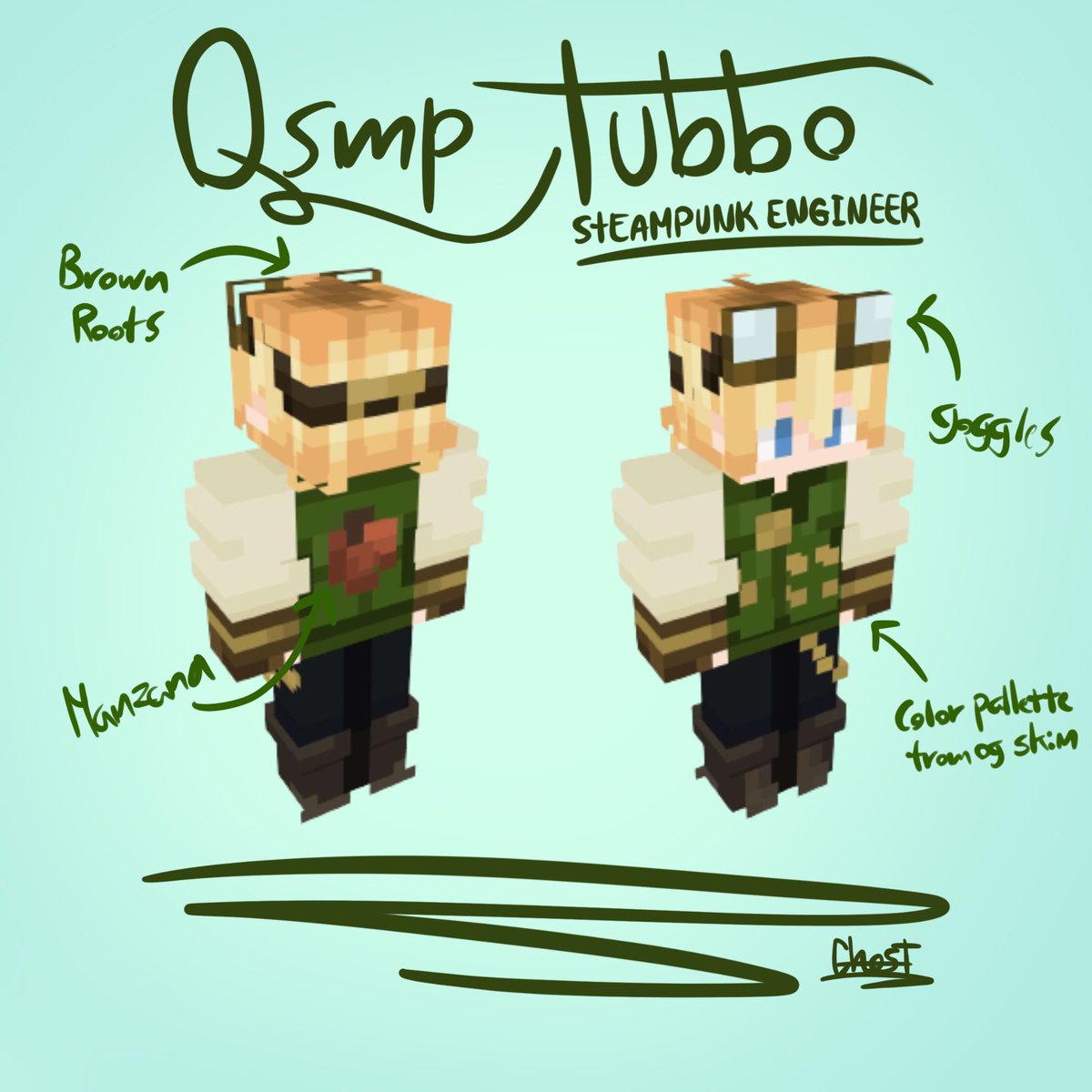 Tubbo QSMP Skin design