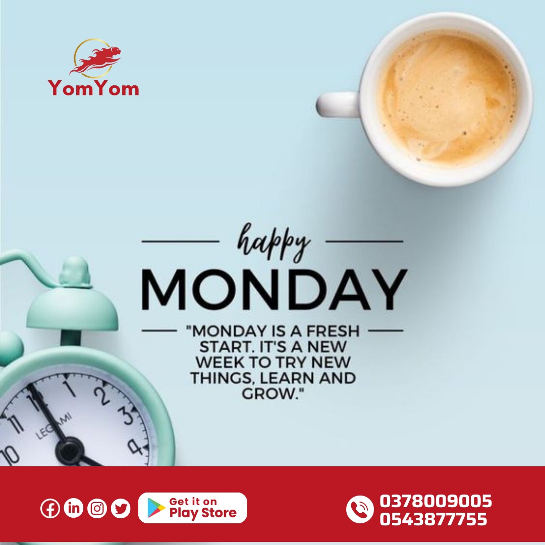yomyomdelivery's tweet photo. Mondays give us a chance to reflect on the week prior and set new goals. It's a chance to #focus on what is important to us and to create a space for ourselves to #thrive. It's an opportunity to start making progress on our #goals and pushing ourselves to be better. https://t.co/tkSHsLV9Ki