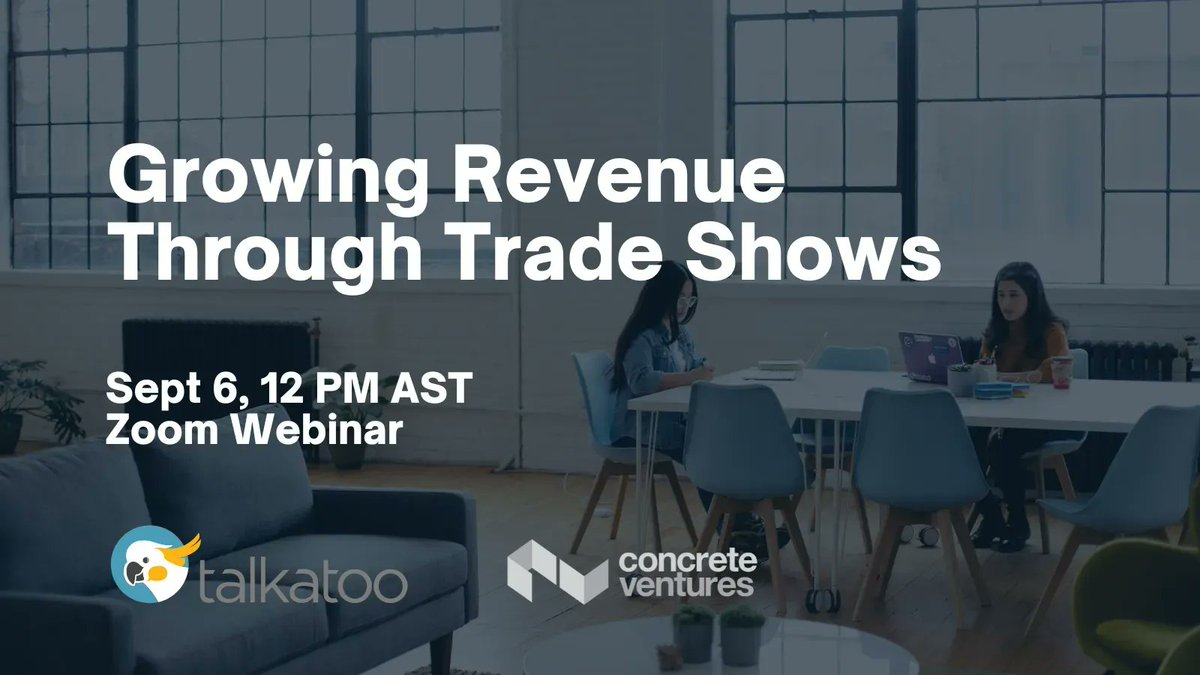 ICYMI: Join us on Sept 6 for a webinar on maximizing trade show ROI! Uncover strategies, costs, and integration into broader sales/marketing plans. Perfect for founders &amp; marketers. 

Sign up here: bit.ly/45bJu5q