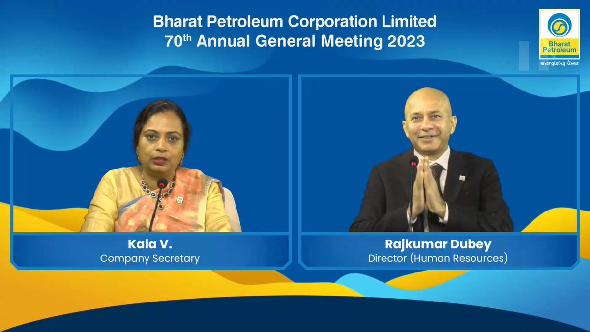 BPCL laid a road-map for creating long-term value for its stakeholders while preserving the planet for future generations. #BPCLAGM2023 #BPCLLeadership #StakeholderValueMatters #SustainableFutureJourney