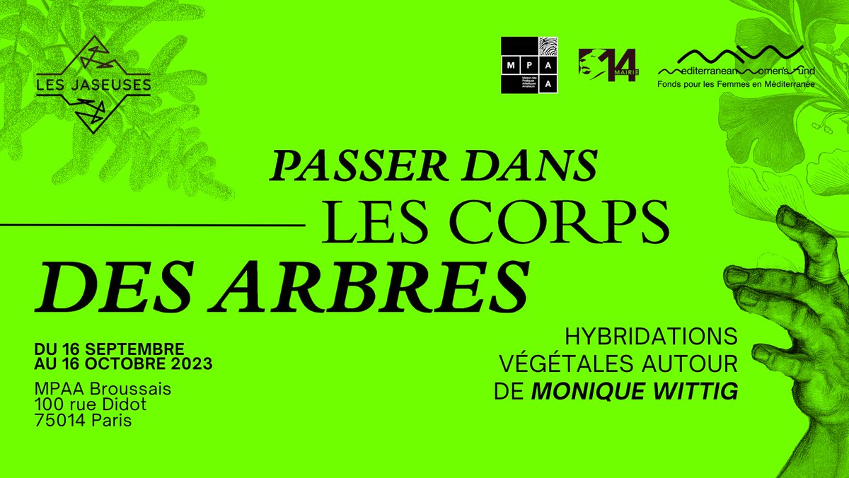 Les Jaseuses (@les_jaseuses) on Twitter photo 🌲 Pour la rentrée de #Wittig2023 un petit groupe de Jaseuses (<a href="/caroline_dejoie/">Caroline Dejoie 🦀</a> <a href="/grandecanaille/">Ciel</a> <a href="/claire_pollet/">Claire Pollet</a> @lampionmagique) a imaginé une exposition où 11 artistes sont invités à explorer la thématique des hybridations végétales dans l’œuvre littéraire de Monique Wittig. 🌱 🌲 Pour la rentrée de #Wittig2023 un petit groupe de Jaseuses (<a href="/caroline_dejoie/">Caroline Dejoie 🦀</a> <a href="/grandecanaille/">Ciel</a> <a href="/claire_pollet/">Claire Pollet</a> @lampionmagique) a imaginé une exposition où 11 artistes sont invités à explorer la thématique des hybridations végétales dans l’œuvre littéraire de Monique Wittig. 🌱