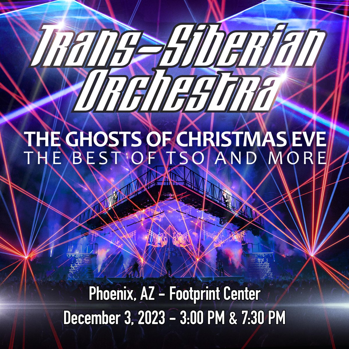 𝗝𝗨𝗦𝗧 𝗔𝗡𝗡𝗢𝗨𝗡𝗖𝗘𝗗:  <a href="/trans_siberian/">Trans-Siberian Orchestra</a> is returning to our home for an epic doubleheader on December 3! Tickets go on sale Friday, September 15 🎄